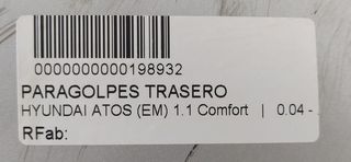 HYUNDAI ATOS (EM) 1.1 Comfort PARAGOLPES TRASERO
