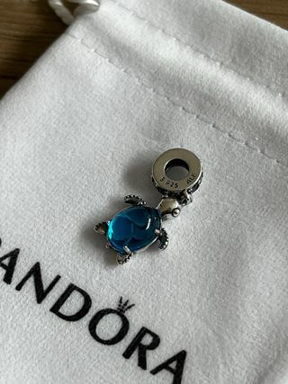 Pandora Charm Tortuga Azul Plata