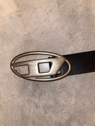 Cintura Diesel Nera con Fibbia argento vintage