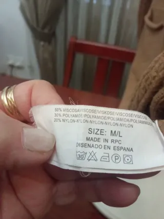 Jersey punto beige con topos