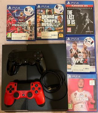 PS4 (PlayStation 4) Negra + Juegos