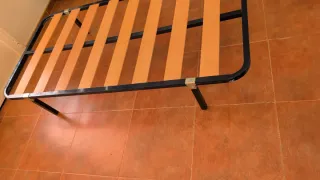 Somier metálico con láminas de madera de 90x180cm