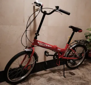 Bicicleta plegable F-Park 20 roja
