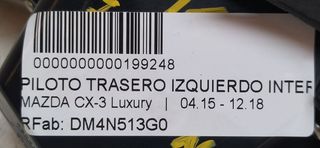 MAZDA CX-3 Luxury PILOTO TRASERO IZQUIERDO INTERIOR