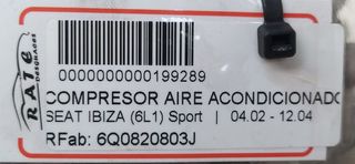 SEAT IBIZA (6L1) Sport COMPRESOR AIRE ACONDICIONADO