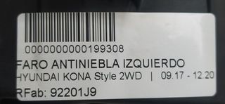 HYUNDAI KONA Style 2WD FARO ANTINIEBLA IZQUIERDO