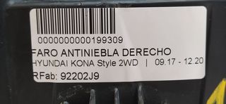 HYUNDAI KONA Style 2WD FARO ANTINIEBLA DERECHO