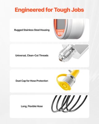 Kit Test di Pressione Idraulica Digitale 10000 PSI