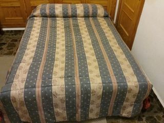 Edredón cama 135 cm fino y cortinas.