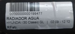HYUNDAI I30 Classic GL RADIADOR AGUA