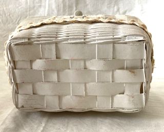 Cestino rivestito in tessuto – Handmade – shabby