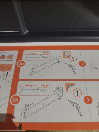 Soporte TV Pared Negro