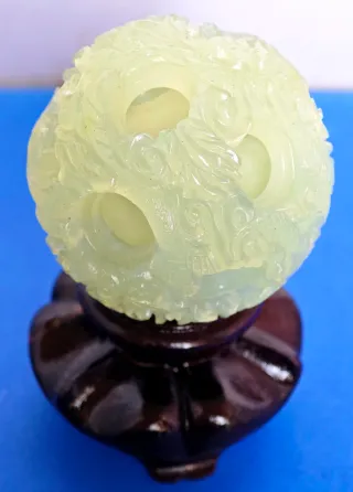 Sfera Intagliata Giada Celadon Cina XX s