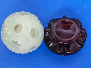 Sfera Intagliata Giada Celadon Cina XX s