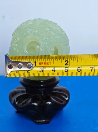 Sfera Intagliata Giada Celadon Cina XX s