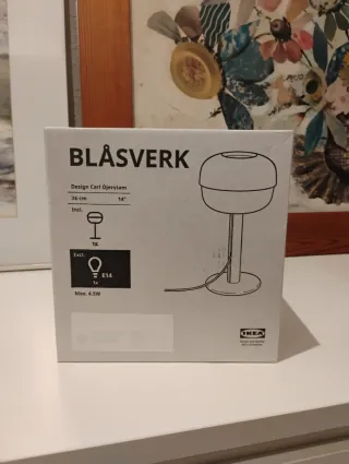 Lámpara Mesa Blasverk Ikea Azul Descatalogada