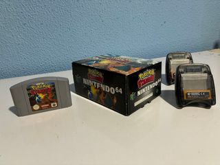 Pokémon Stadium N64 + 2 Transfer Pak con caja orig