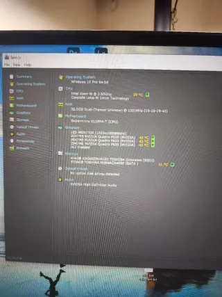 PC servidor 3.5GHz,32Gb RAM,3xQuadro P620,4.5Tb