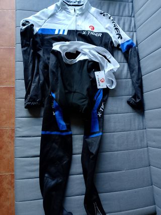 Conjunto Ciclismo X-Tiger Manga Larga Talla M