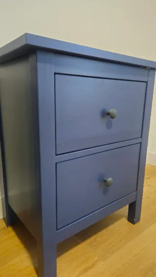 2 Mesitas de noche Ikea Hemnes azul marino