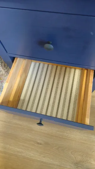 2 Mesitas de noche Ikea Hemnes azul marino