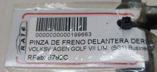 VOLKSWAGEN GOLF VII LIM. (5G1) Business BlueMotion Tech. PINZA DE FRENO DELANTERA DERECHA