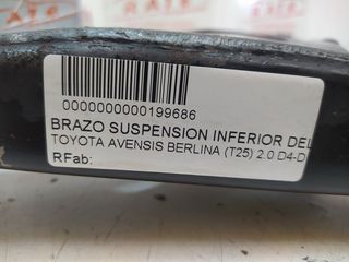 TOYOTA AVENSIS BERLINA (T25) 2.0 D4-D Executive Sedán (4-ptas) BRAZO SUSPENSION INFERIOR DELANTERO IZQUIERDO