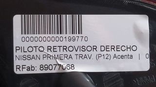 NISSAN PRIMERA TRAV. (P12) Acenta PILOTO RETROVISOR DERECHO