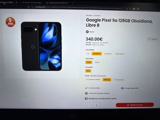 Google Pixel 9A Negro Obsidiana 128 GB + Spigen