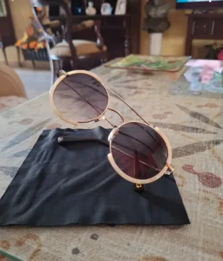 Gafas de sol Gigi Studio dorada y beige