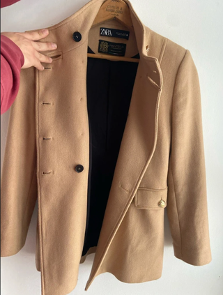 Cappotto Zara Beige Doppiopetto