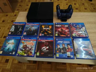 Consola PS4 + 2 Mandos con estación de carga +11 j