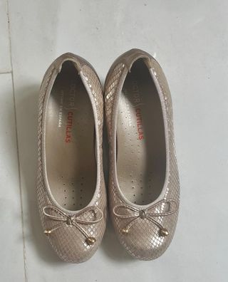 Zapatos Doctor Cutillas Talla 35 Beige/Oro
