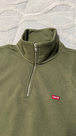 Sudadera Levi's Media Cremallera Verde Oliva