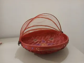 Frutero con tapa de malla protectora (mosquitera)