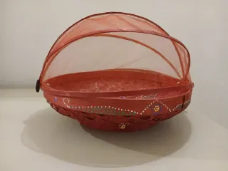 Frutero con tapa de malla protectora (mosquitera)