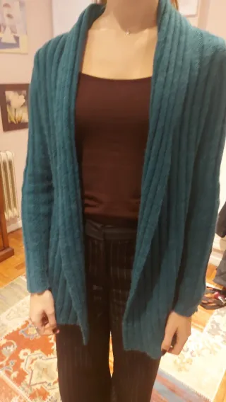 Chaqueta de punto color verde