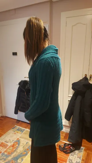 Chaqueta de punto color verde