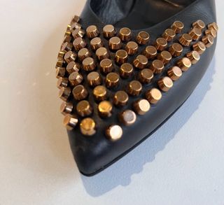 Bailarinas piel negra tachuelas de Vic Matie