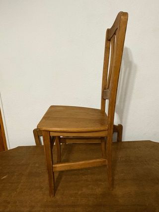 Mesa extensible madera maciza con 6 sillas