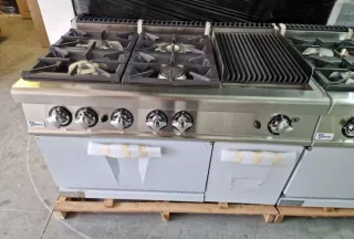 Cocina industrial 4 quemadores + barbacoa