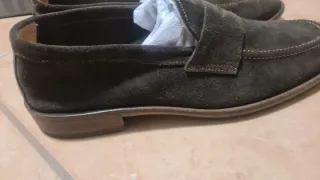 Mocassini scamosciati uomo marrone