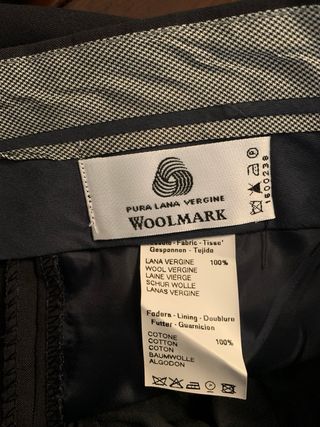 Pantaloni Uomo Lana Vergine Neri Tg L