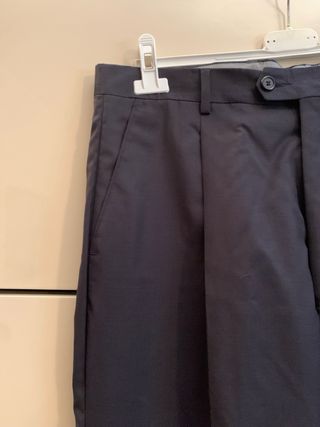 Pantaloni Uomo Lana Vergine Neri Tg L