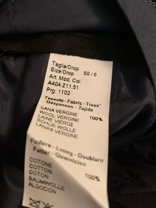 Pantaloni Uomo Lana Vergine Neri Tg L