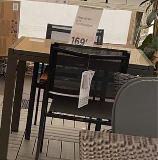 Mesa auxiliar y 2 Sillas Comedor Exterior