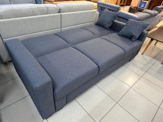 Sofá Cama Gris con Arcón NUEVO