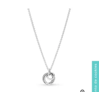Collar Pandora Doble Aro Circonitas