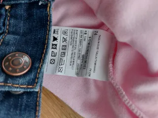 Conjunto falda vaquera y camiseta bebé