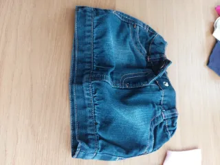 Conjunto falda vaquera y camiseta bebé